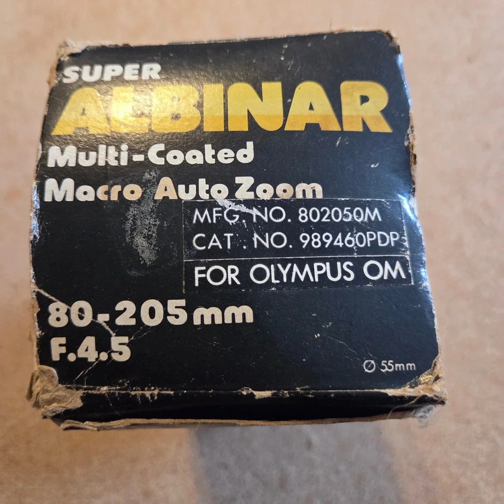 Albinar 80-205mm f4.5 Macro Zoom Lens‎ for Olympus OM Mount Black MC Auto